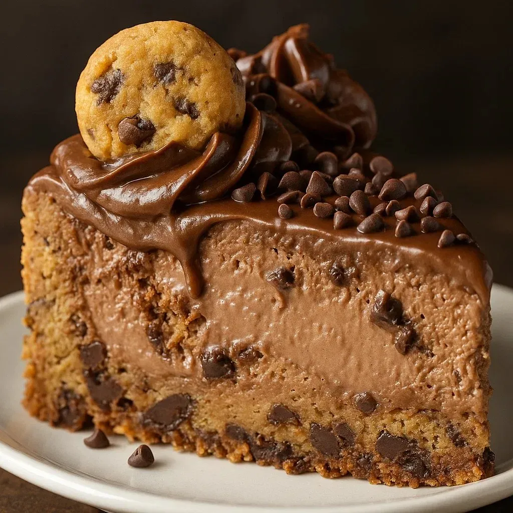 Une tarte au chocolat avec des cookies sur le dessus.
