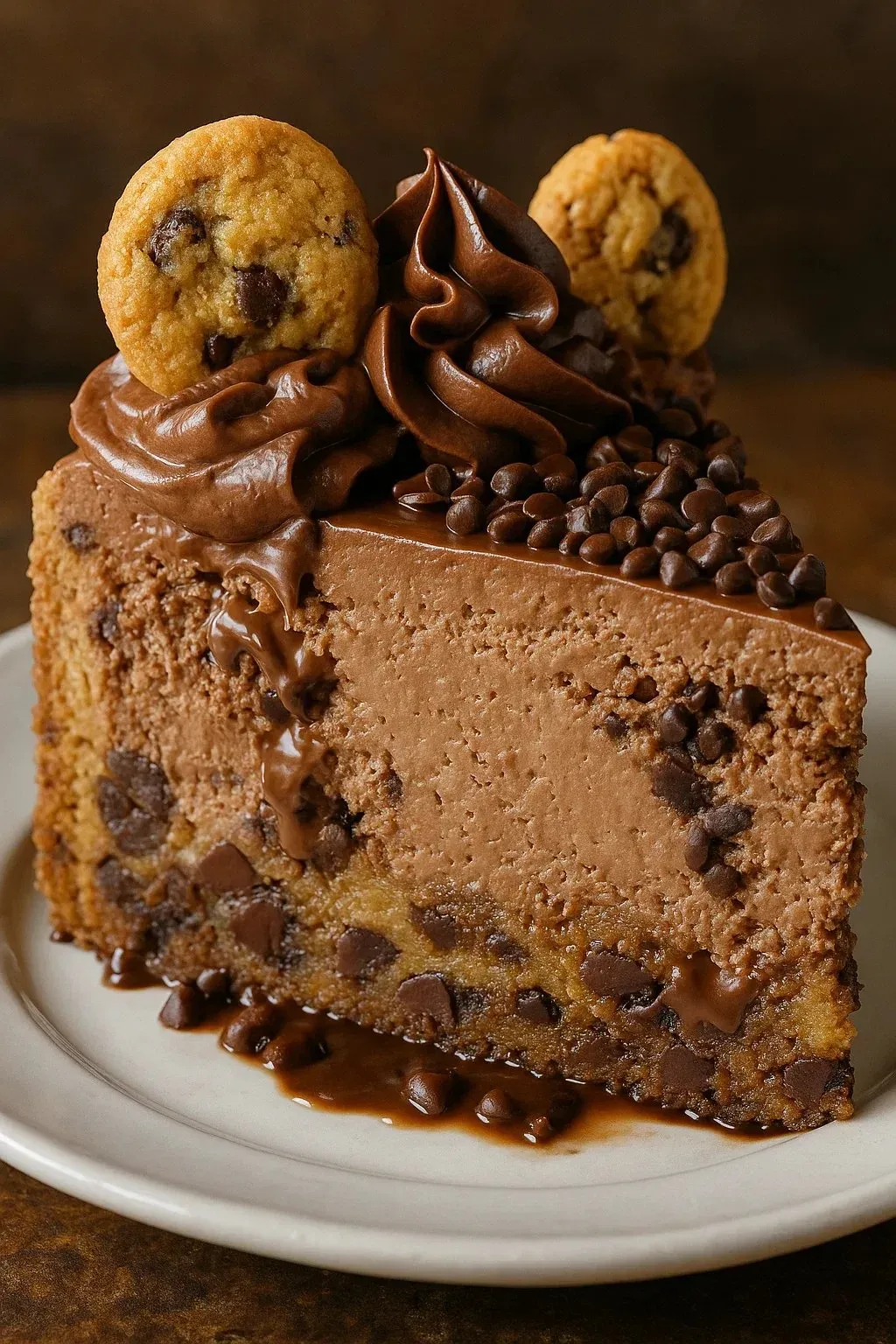 Une tarte de chocolat avec des chocolats fournis sur le dessert.