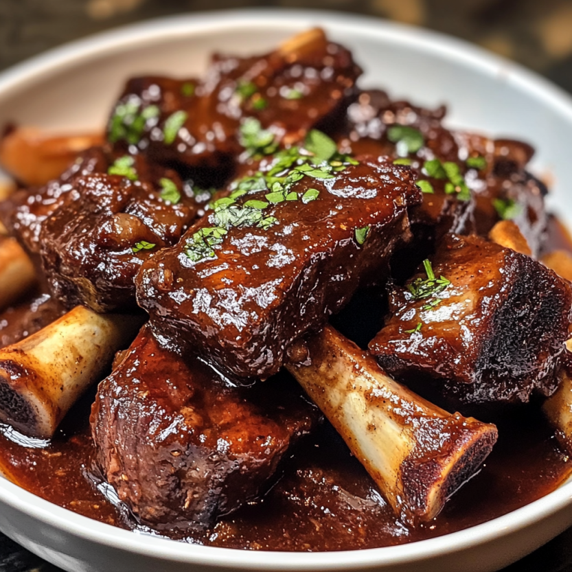 Une assiette de viande de boeuf grillé avec des côtes et des os.