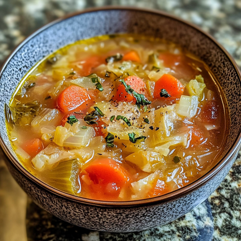 Une assiette de soupe de chou-fleur.