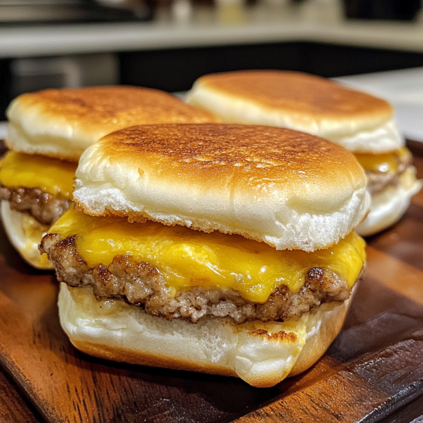 Des sandwichs de matin pré-fabriqués, prêts à être réchauffés et mangés.