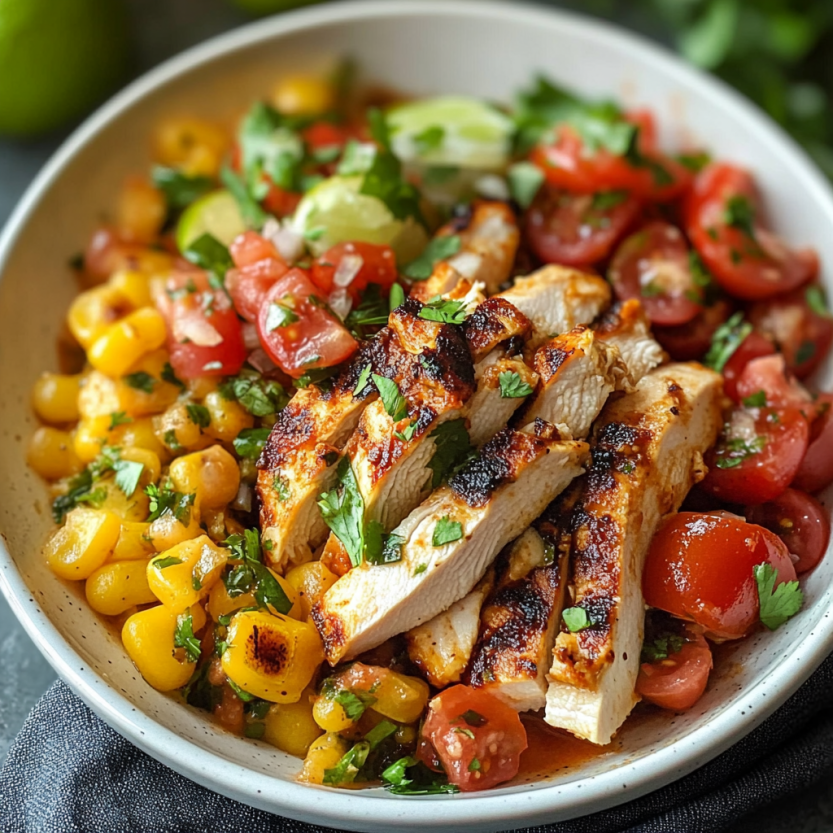 Une assiette de nourriture contenant des légumes et des viandes grillées, avec des herbes et des épices pour ajouter de la saveur.