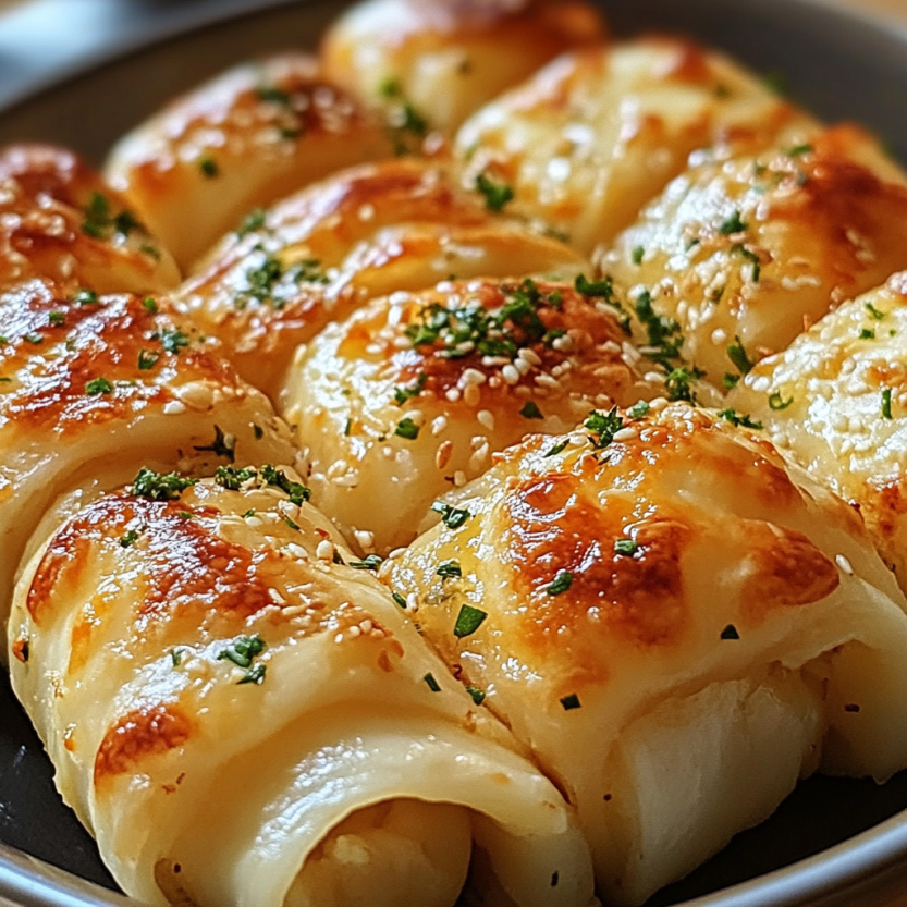 Des mini pizzas de fromage et de pâte brisée.