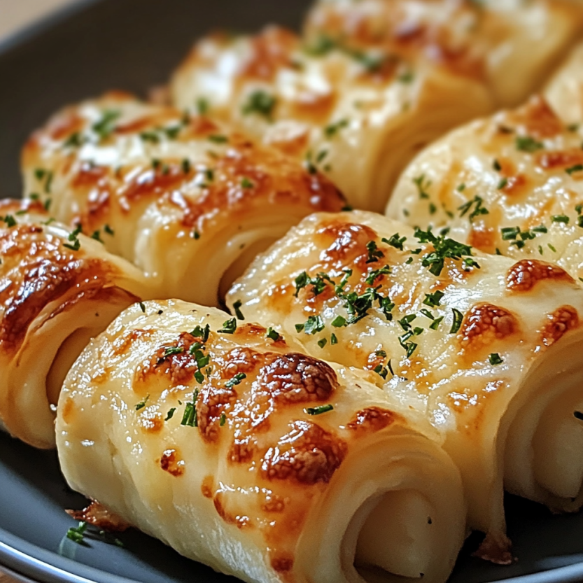 Des mini pains garlic butter et cheesy.