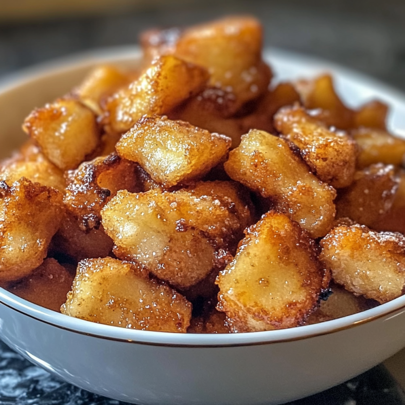 Une assiette de friture de pomme de terre.