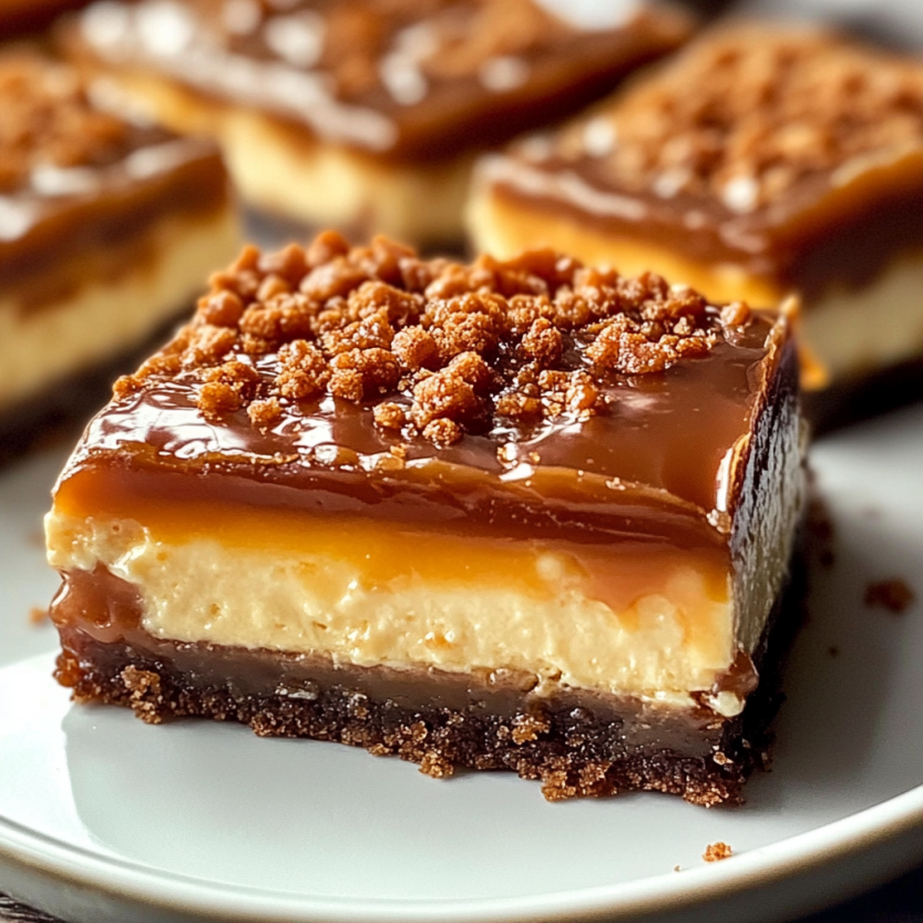 Des barres de caramel et de fromage.
