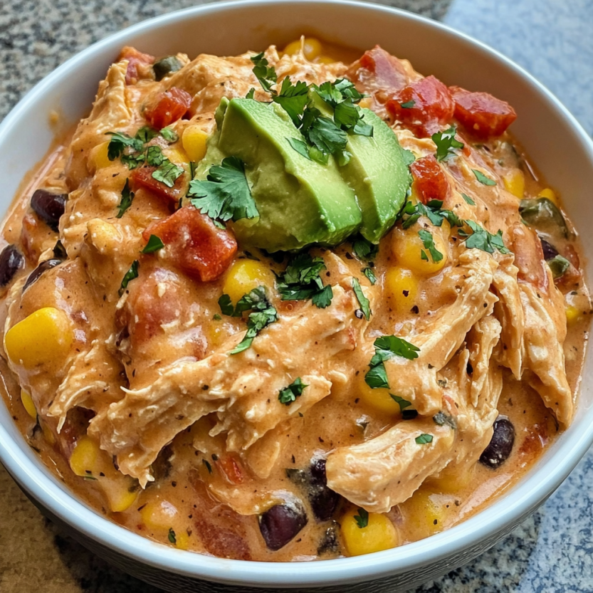 Une assiette de chicken fiesta dans un bol.
