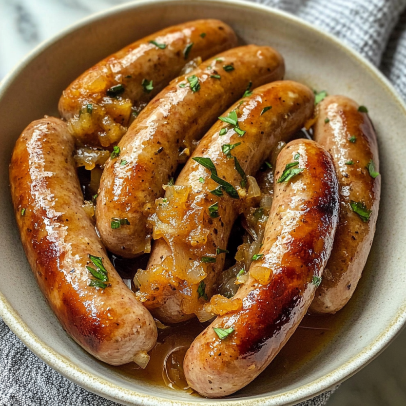 Une assiette contenant des saucisses brunes et des légumes.