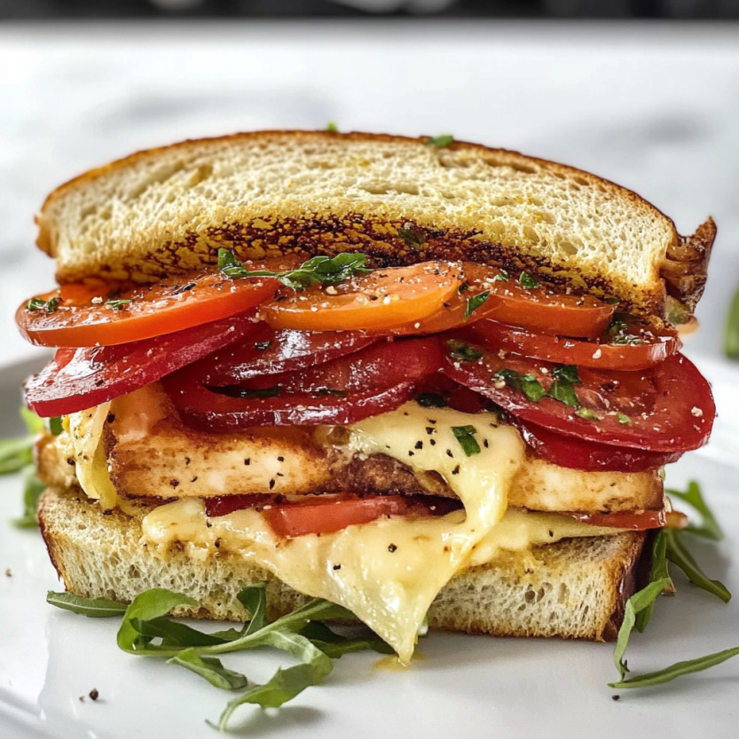Une sandwich BLT sur une table.