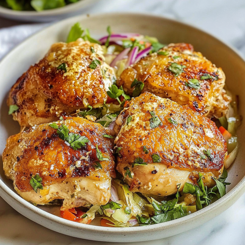 Des chicken thighs grillés avec une sauce parmesan-ranch.