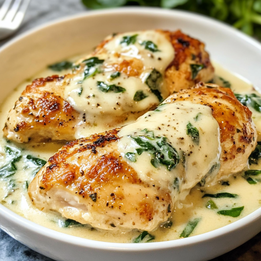 Chicken Florentine.