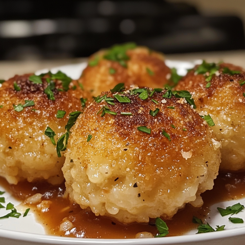 Des arancini de Michael Symon sur un plateau.