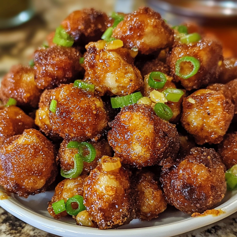Une assiette de rattlesnake bites, un plat de frites texanes.