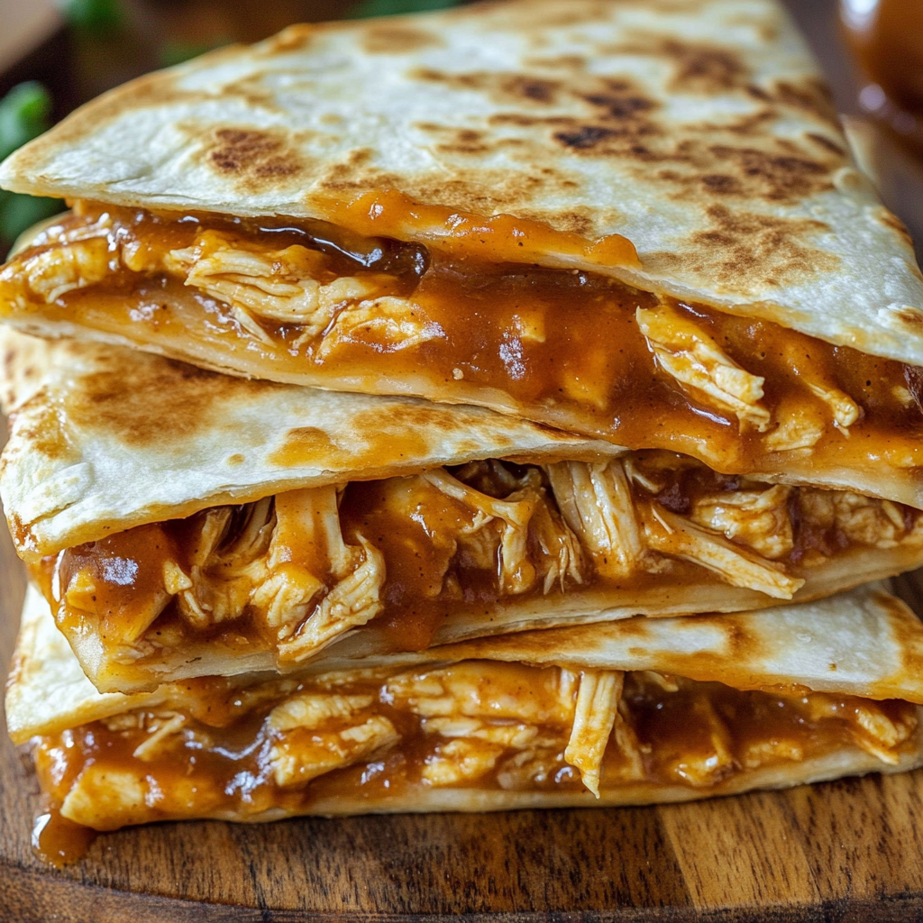 Quesadillas de poulet BBQ.