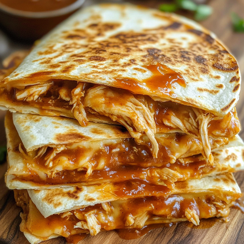 Quesadillas de poulet BBQ.