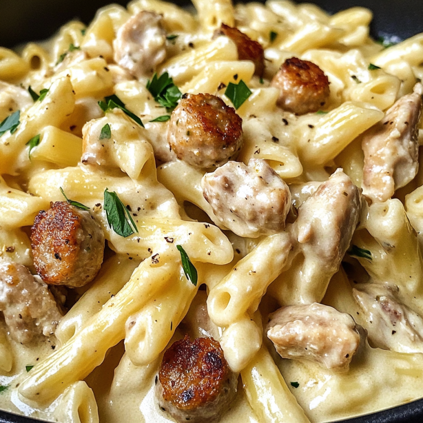 A bowl of creamy pepper jack pasta delight.