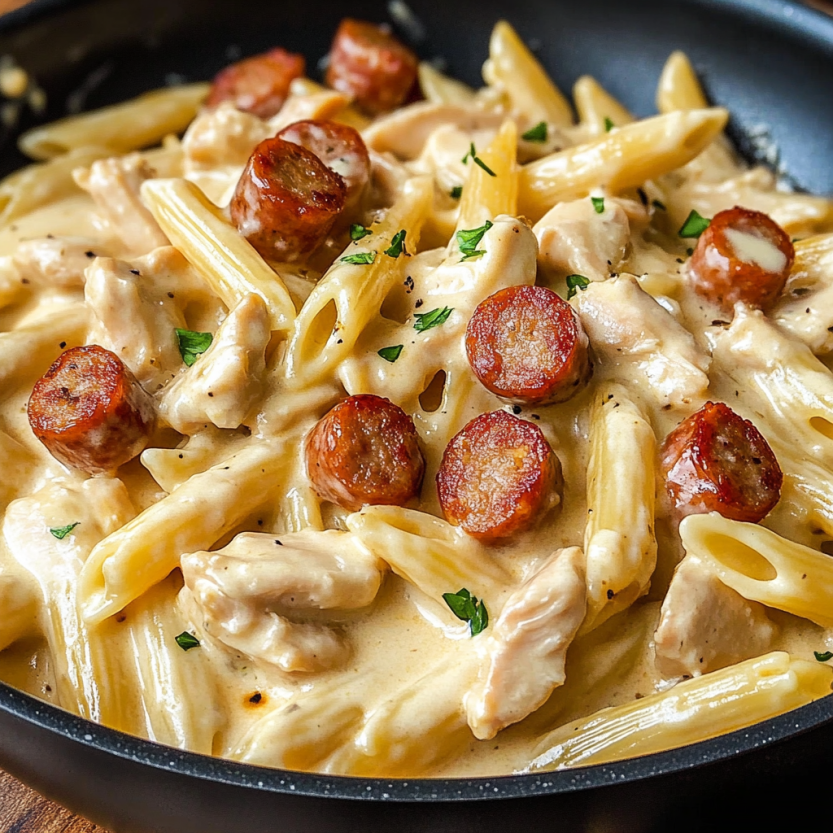 A bowl of creamy pepper jack pasta delight.