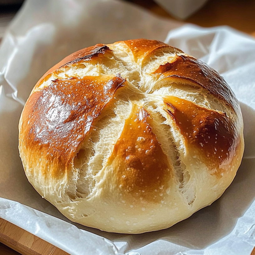 A loaf of bread on a table.