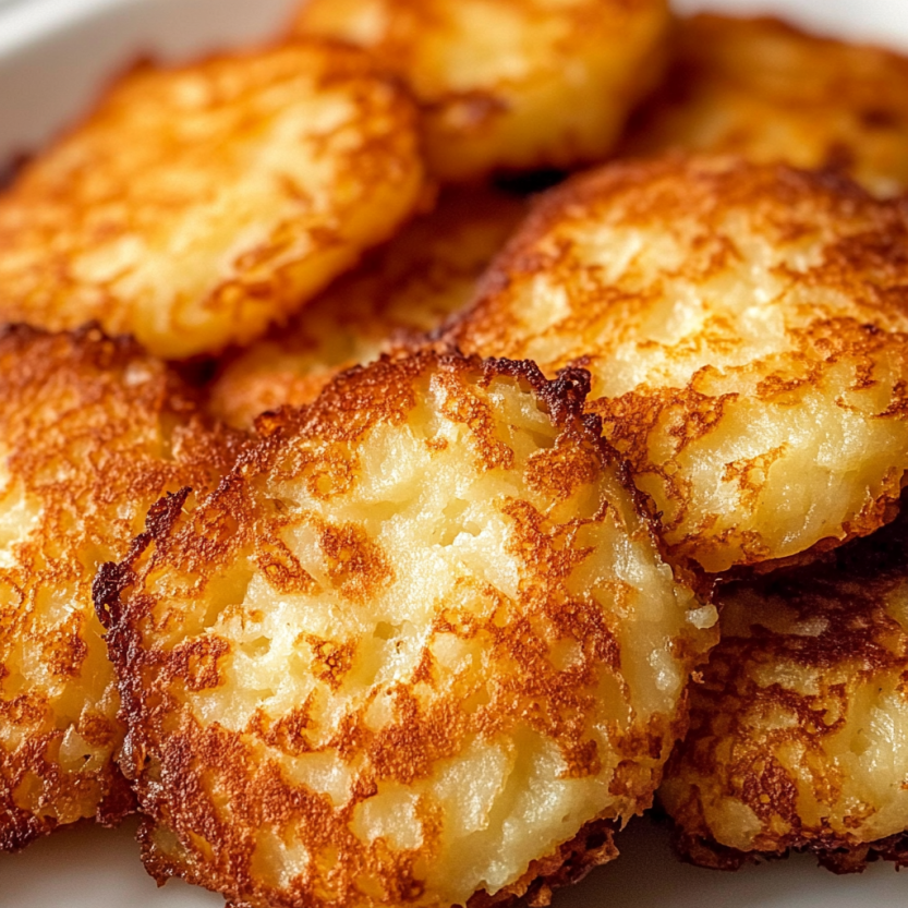 A plate of German potato pancakes.