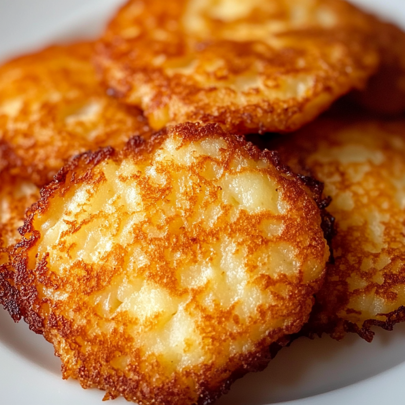 A plate of German potato pancakes.