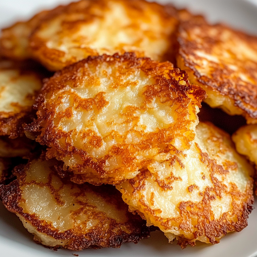 A plate of German potato pancakes.