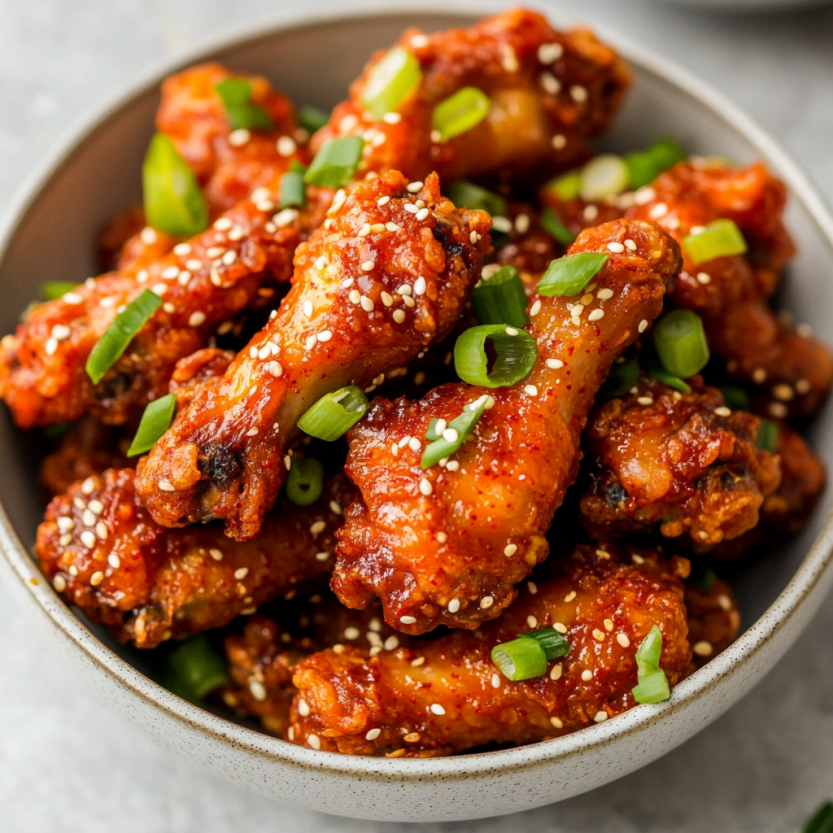 A bowl of chicken with a sprinkle of seasoning.