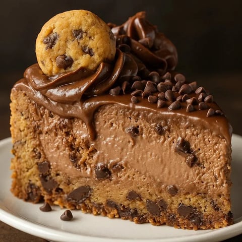 Une tarte au chocolat avec des cookies sur le dessus.