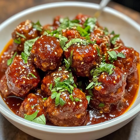 Une assiette de boulettes de viande sucrées et épicées.