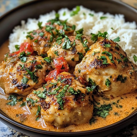 Un plat de poulet rôti avec des légumes et des herbes, accompagné de riz.