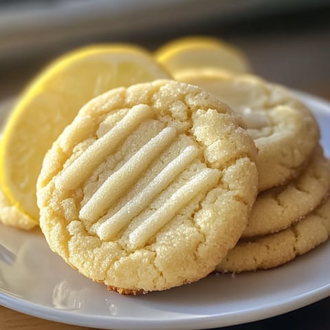 Plate of lemon sugar cookies.