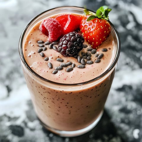 Un verre rempli de smoothie contenant des fraises, des baies, des strawberries et des noix.