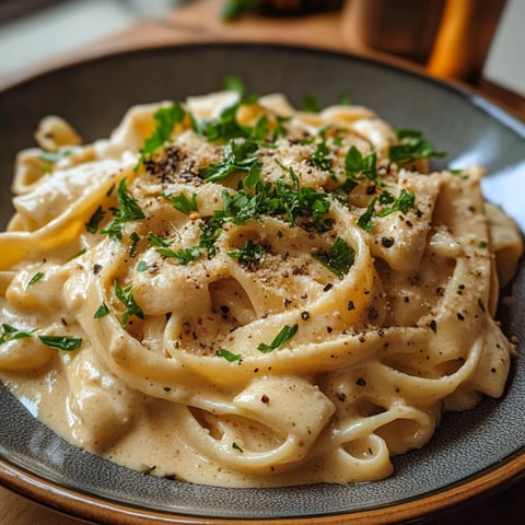 Une assiette de spaghetti avec des herbes et des noix de cajou.